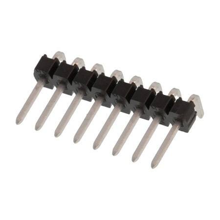 Molex Board Connector, 8 Contact(S), 1 Row(S), Male, Right Angle, 0.1 Inch Pitch, Solder Terminal, Black 901210128